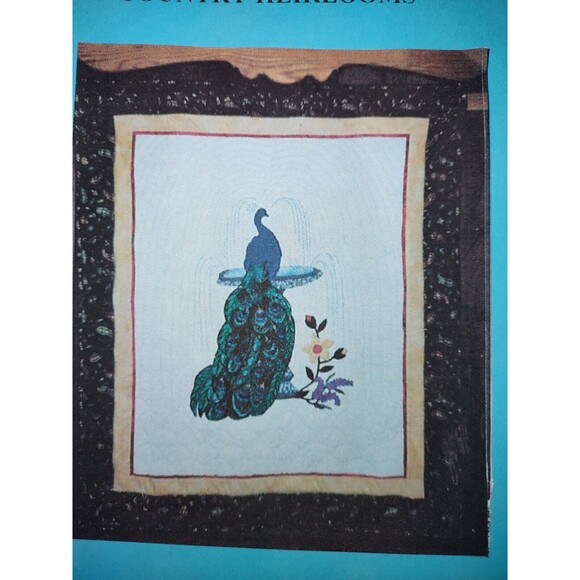 5/$25 1998 Country Heirlooms PEACOCK PARADISE Applique QUILT PATTERN Design - Picture 9 of 9